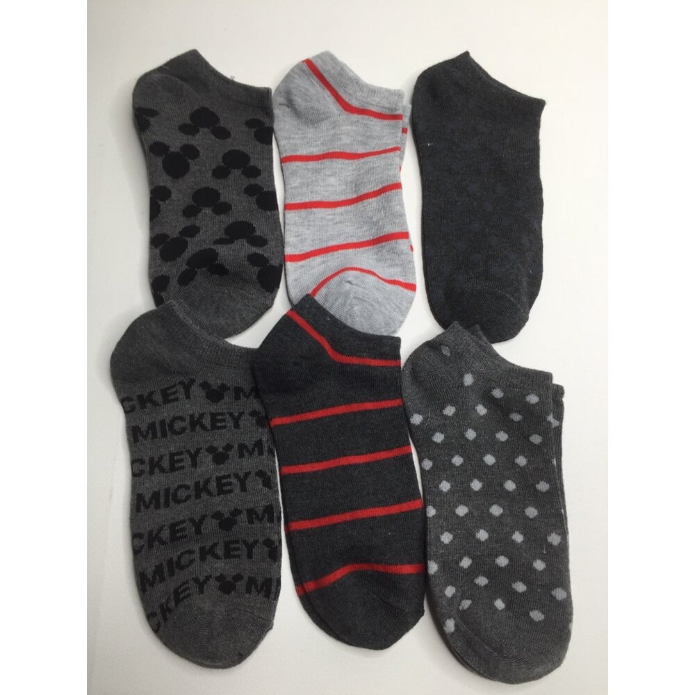 Disney Mickey Mouse Womens No Show Socks 10 Pack Shoe Size 4-10 Assorted Colors
